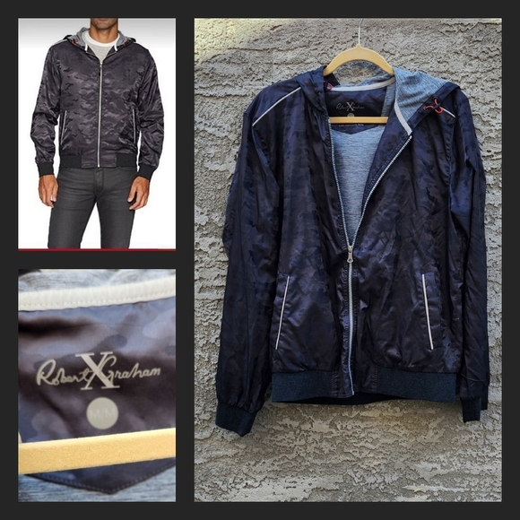 Robert Graham Jacket Windbreaker Full Zip Camo‎ - Picture 1 of 8